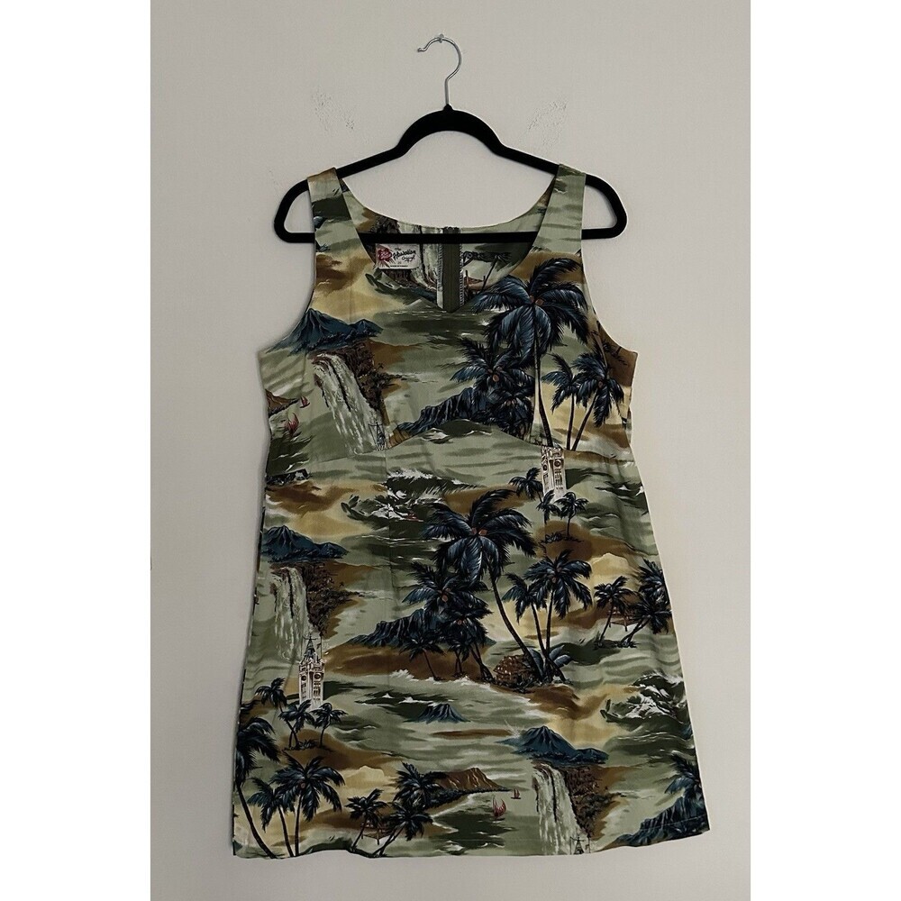 Vintage 90’sHilo Hattie Hawaiian Dress Size 20 A-Line Cotton Scenic Print Hawaii - Picture 4 of 15